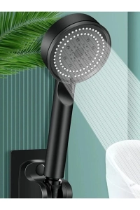 Turbo Fan 5 Fonksiyonlu Su Tasarruflu Duş Başlığı Siyah